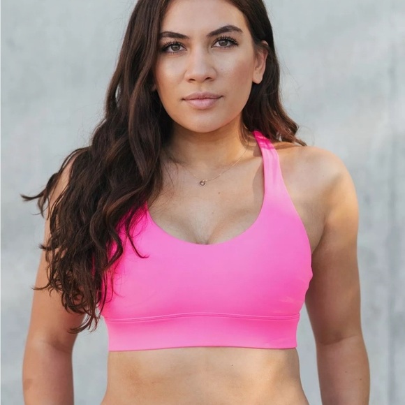 Hot pink Zyia light and tight bra that can be a swim top size M - Picture 3 of 5